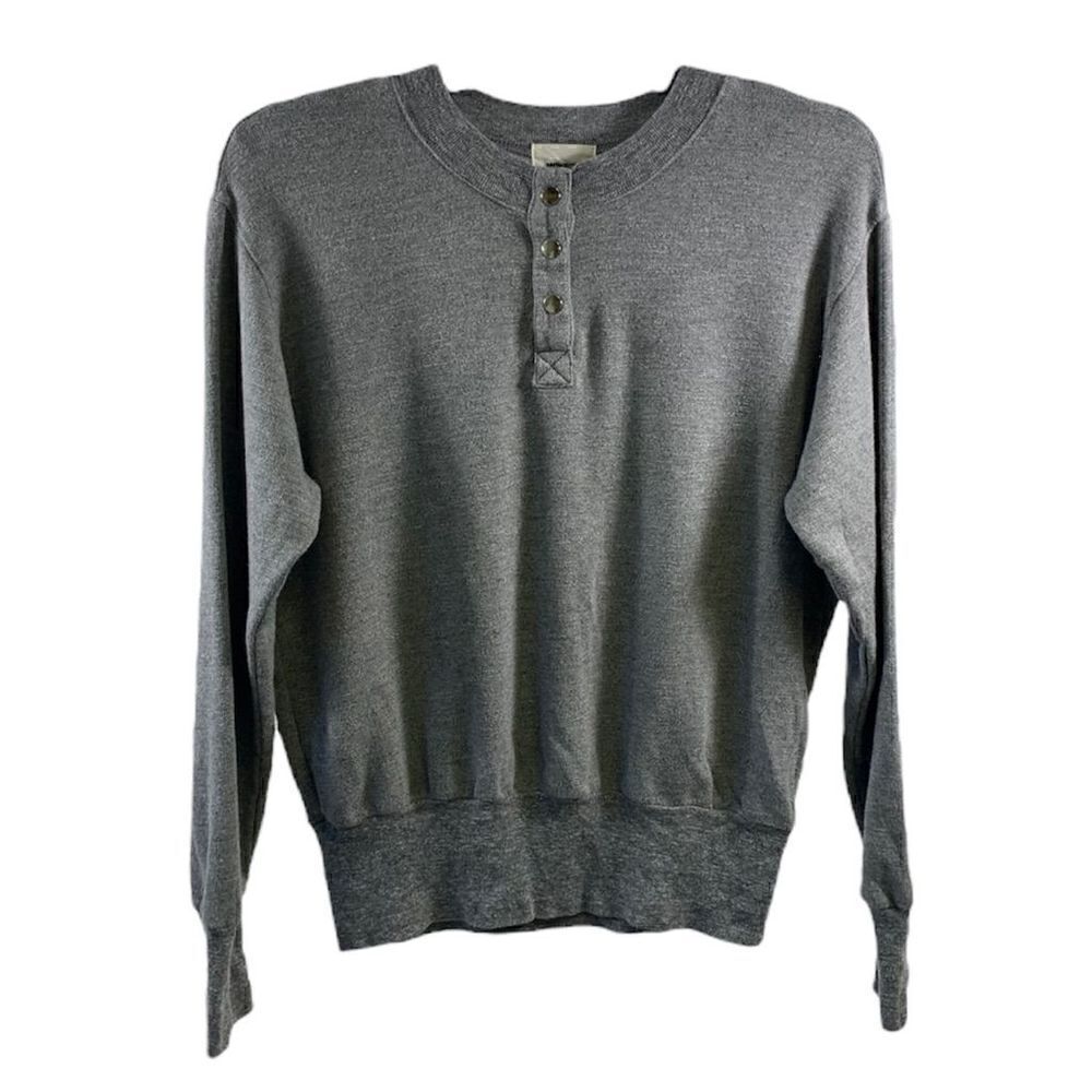 Monrow + Soul Cycle Gray Det Embroidered Sweatshirt Size XS